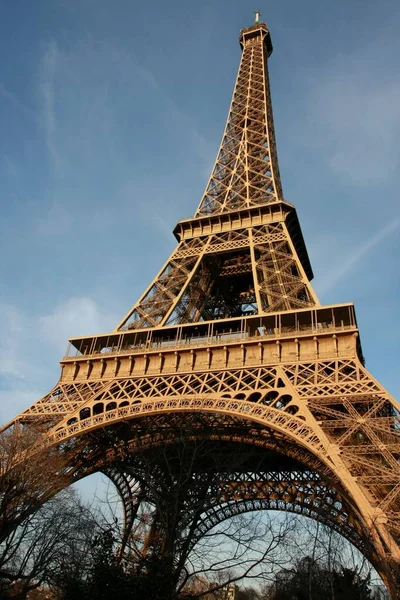 Eiffel Torony Naplementére — Stock Fotó