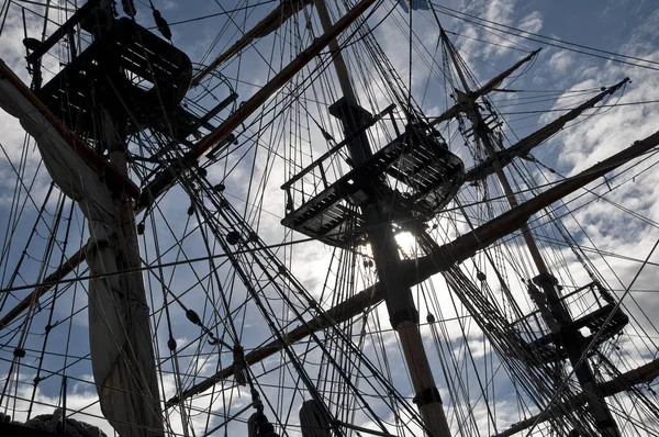 Scenic View Sail Boat Details — Stock Photo, Image