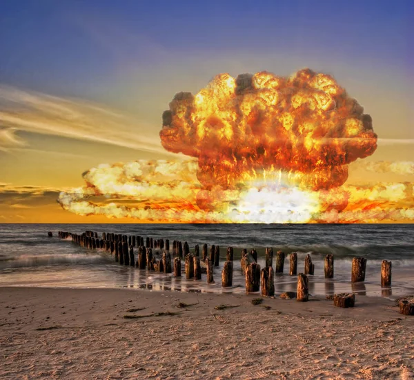 Test Bomby Jądrowej Oceanie — Zdjęcie stockowe