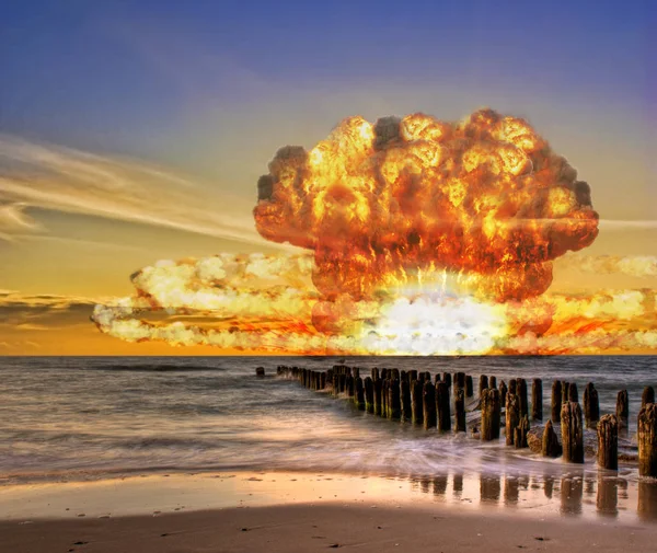 Teste Bomba Nuclear Oceano — Fotografia de Stock