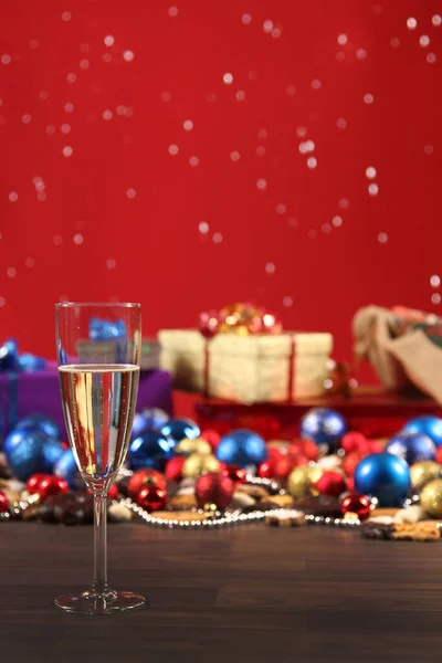 Sfondo Colorato Natale Biglietto Auguri Capodanno — Foto Stock