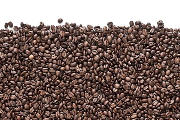 Kaffebönor Bakgrund Närbild — Stockfoto