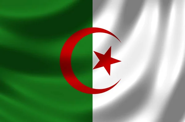 Bandeira Nacional Algeria Bandeira Nacional País — Fotografia de Stock