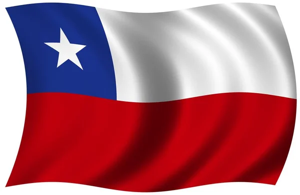 Flaga Kraju Chile Flaga Kraju — Zdjęcie stockowe