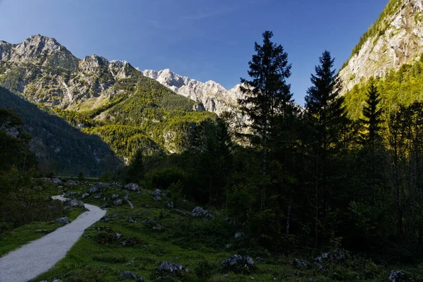 Vista Panorámica Del Hermoso Paisaje Los Alpes — Foto de Stock