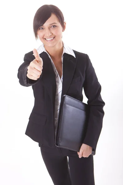 Young Business Woman Showing Thumbs Stock Picture