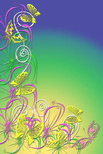 Fondo Floral Ilustración Vectorial — Foto de Stock