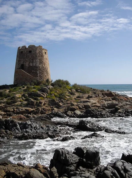 Torre Bari Fortifikationstorn Sardinia — Stockfoto