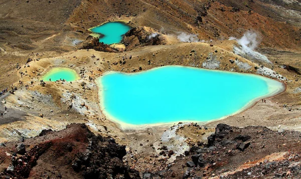 Emerald Lakes Tongariro National Park You Encountered Supposedly Most Beautiful — Stockfoto