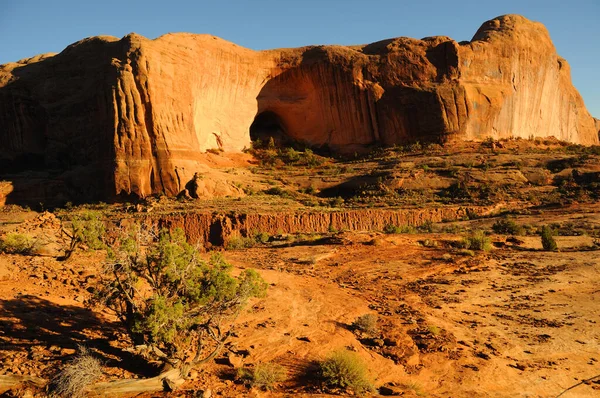 Falaises Grès Coucher Soleil Près Moab — Photo