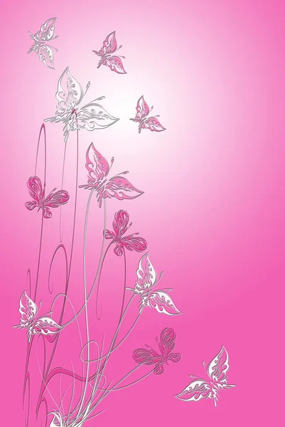 Fundo Floral Ilustração Vetorial — Fotografia de Stock