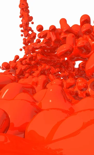 Rote Flüssigkeit Auf Weißem Hintergrund — Stockfoto