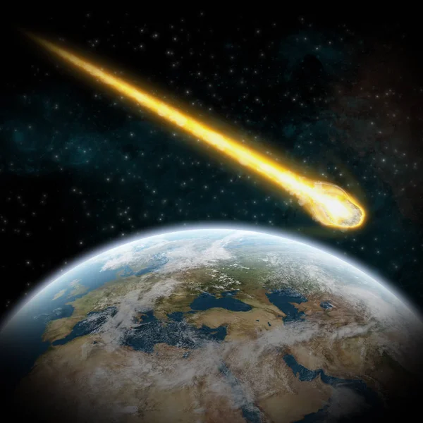 Asteroidi Apocalisse Terrestre — Foto Stock