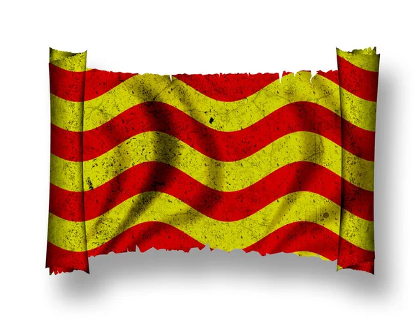 Katalonya Bayrağı Ulusal Ülke Bayrağı — Stok fotoğraf