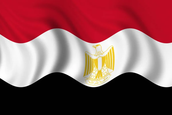 Zászló Egyiptomi Nemzeti Lobogó — Stock Fotó