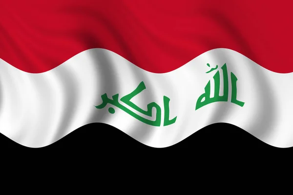 伊拉克国旗 国家国旗 — 图库照片