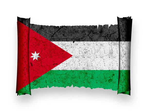 Σημαία Της Ιορδανίας Εθνική Σημαία Χώρας — Φωτογραφία Αρχείου