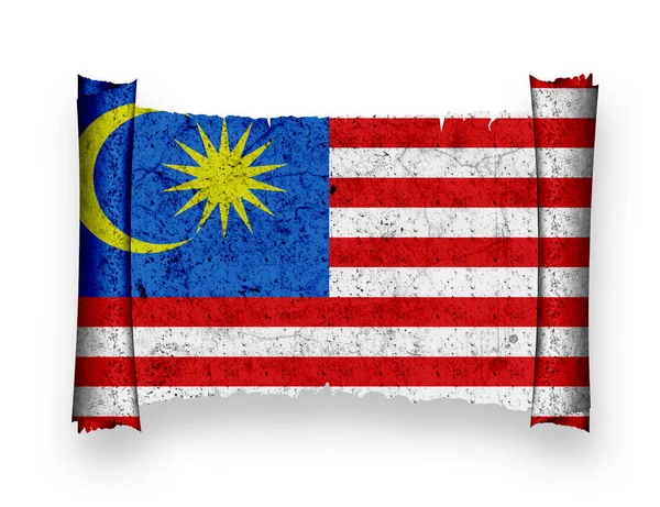 Zászló Malajziában Nemzeti Lobogó — Stock Fotó