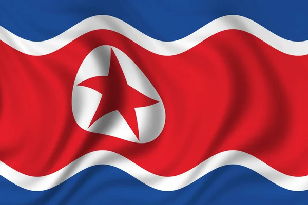 Flagge Nordkoreas Nationalflagge — Stockfoto