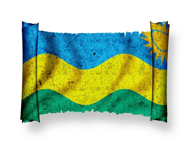 Vlajka Rwandy Národní Země Vlajky — Stock fotografie