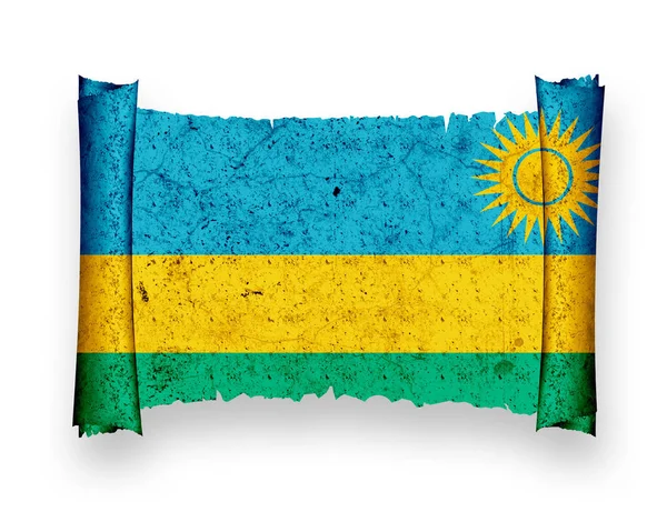 Flaga Rwandy Flaga Kraju — Zdjęcie stockowe