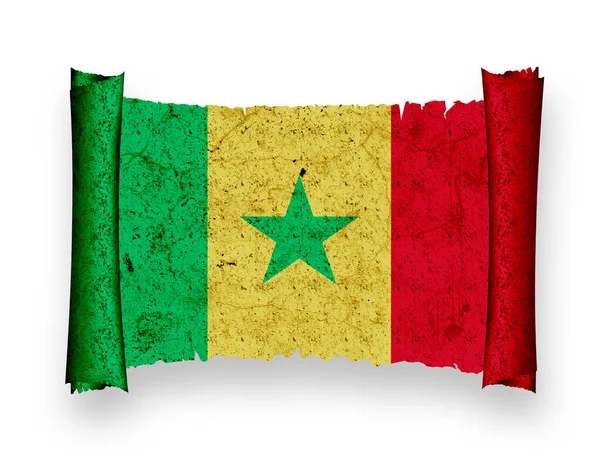 Flaga Kraju Senegal Flaga Kraju — Zdjęcie stockowe
