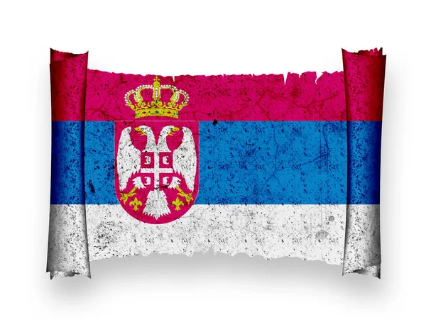 Bandiera Serbia Bandiera Nazionale Paese — Foto Stock