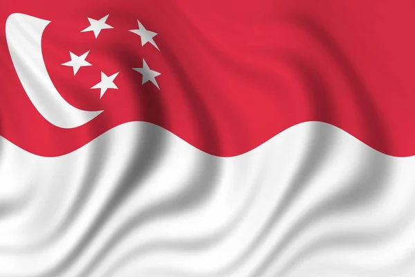 Bandeira Singapore Patriotismo Bandeira País — Fotografia de Stock