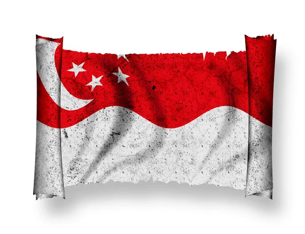 Bandeira Singapore Patriotismo Bandeira País — Fotografia de Stock