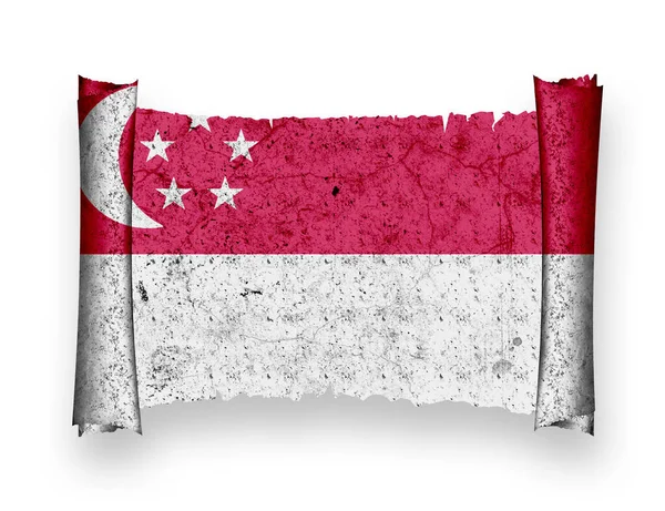 Bandeira Singapore Patriotismo Bandeira País — Fotografia de Stock