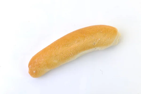 白で隔離された新鮮なパンの健康食品 — ストック写真