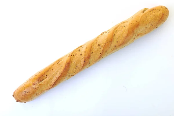 Färskt Bröd Mat Hälsosam Produkt Isolerad Vitt — Stockfoto