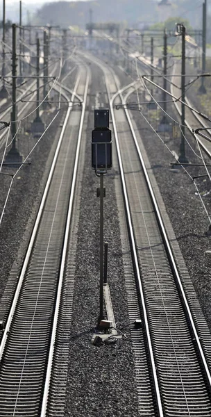 Şehirdeki Tren Yolu — Stok fotoğraf