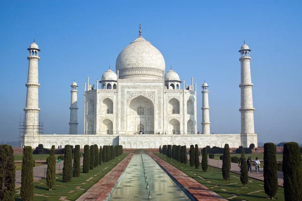 Slavný Taj Mahal Mauzoleum Agra Indie — Stock fotografie