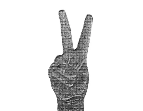 Ręka Pięści Srebrny Metaliczny Gest Dłoni — Zdjęcie stockowe