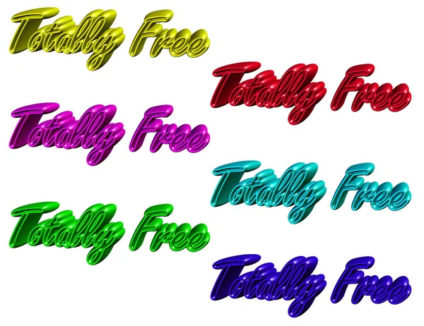 Totally Free Incut Letters Generic Any Free Products Services Printed — Stock Photo, Image