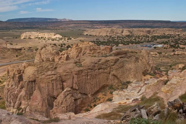 Enchanted Mesa Ist Ein Sandsteinausläufer Cibola County New Mexico Usa — Stockfoto