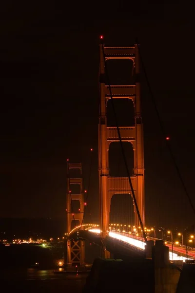 Golden Gate Bridge Підвісний Міст Охоплює Золоті Ворота Відкриття Затоки — стокове фото