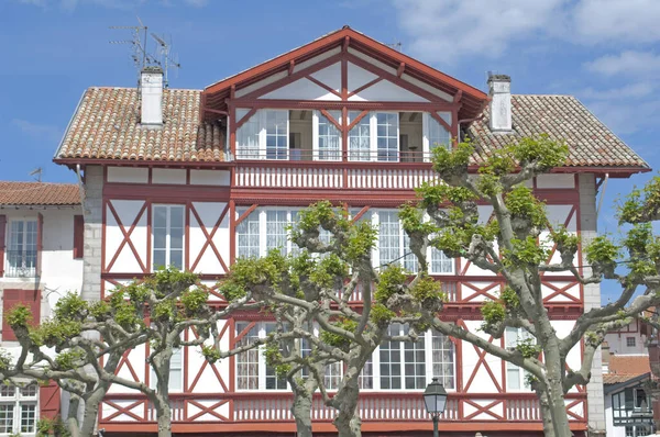 Huis Jean Luz Frankrijk Baskenland — Stockfoto