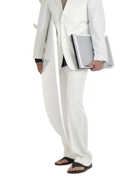 白いスーツに身を包んだ男 — ストック写真