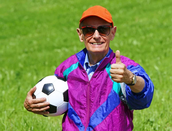 Senior Voetbalcoach Senior Voetbalcoach — Stockfoto