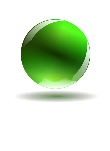 Esfera Verde Usando Como Logotipo Ícone Ambiente — Fotografia de Stock