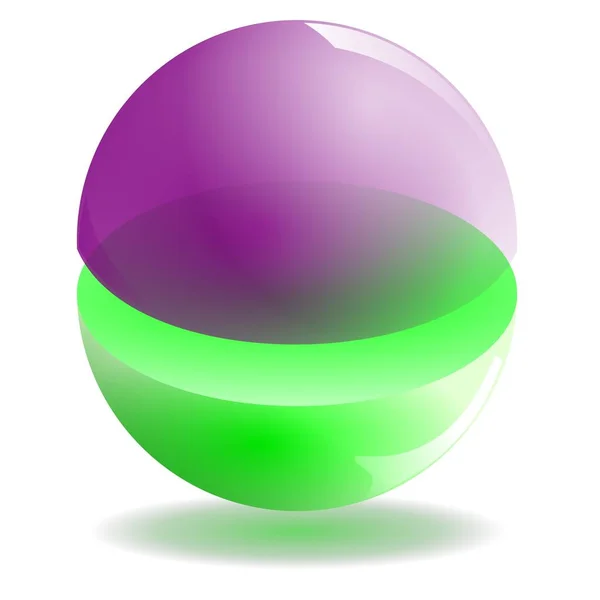 Violet Green Sphere Using Design Element — Stock Photo, Image