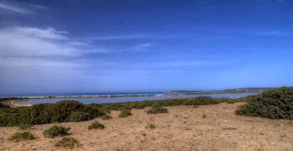 撒丁岛南部盐水概况 — 图库照片
