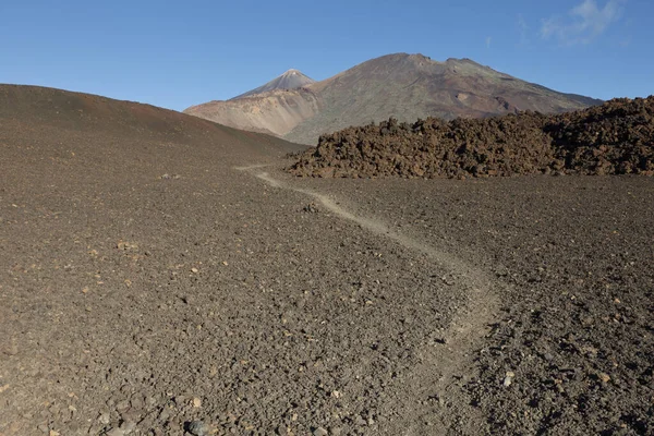 Krajobraz Wulkaniczny Pico Viejo Mount Teide Góra Teide Jest Trzecim — Zdjęcie stockowe