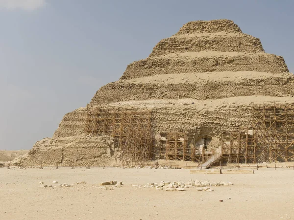 Piramide Van Djoser Stappiramide Saqqara Necropolis Egypte Noord Afrika — Stockfoto