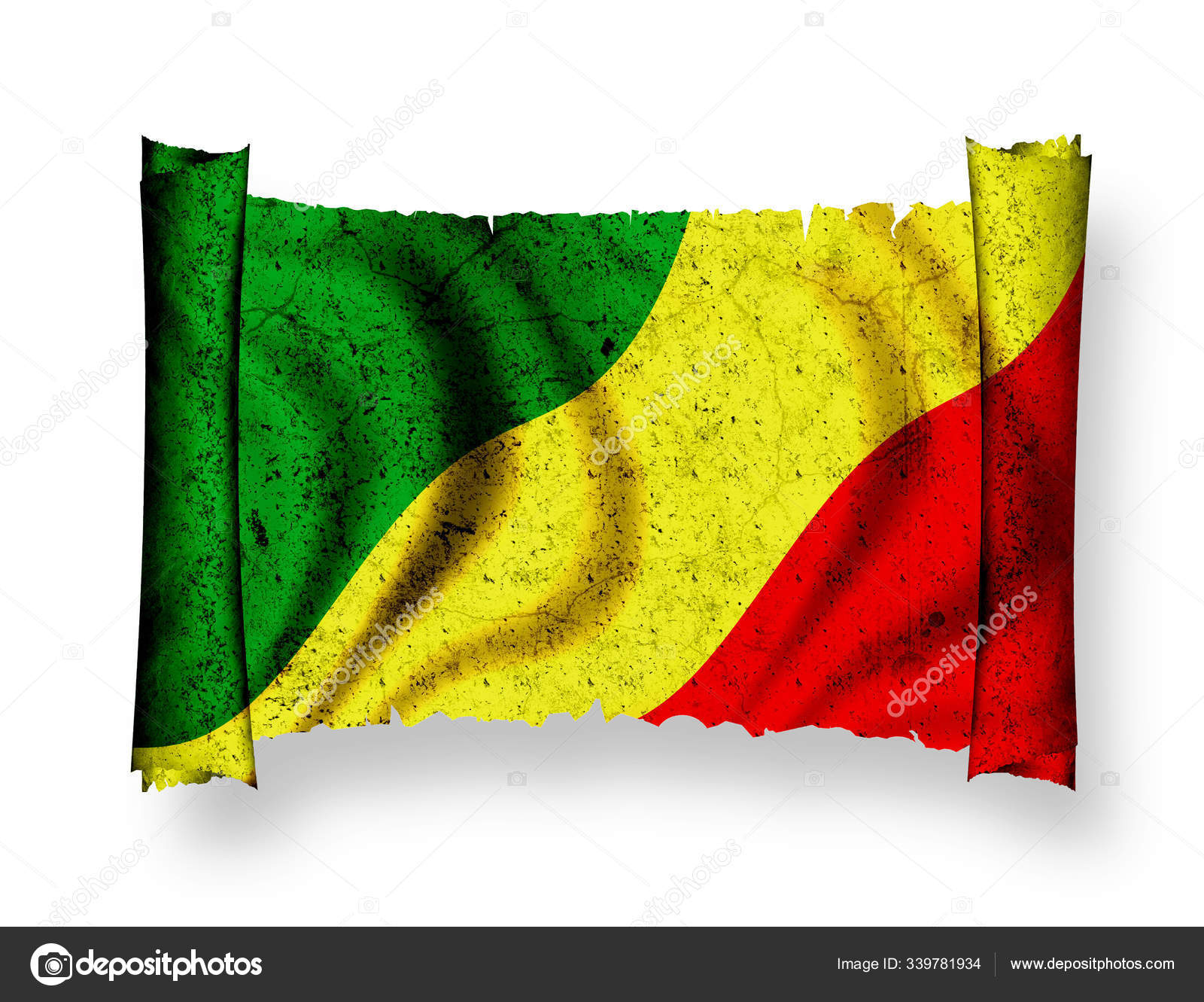 Drapeau Congo Patriotisme Drapeau Pays image libre de droit par