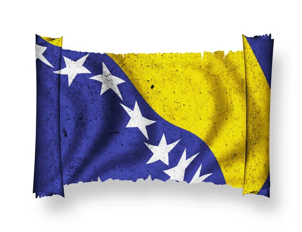 Vlajka Bosnie Herzegoviny Patriotismus Státní Vlajka — Stock fotografie
