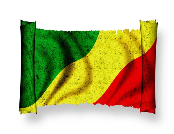 Flaga Konga Patriotyzm Flaga Kraju — Zdjęcie stockowe