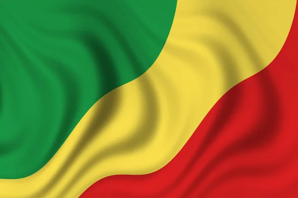 Σημαία Του Κονγκό Πατριωτισμός Και Σημαία Χώρας — Φωτογραφία Αρχείου